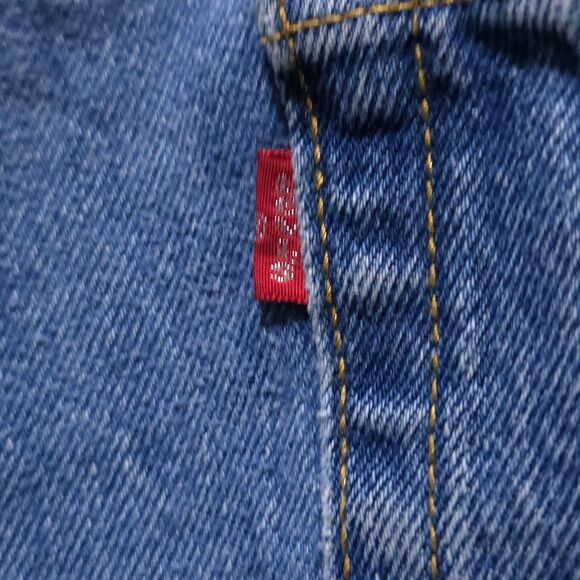 Levis 501 Light Wash Jeans 38x30 VTG 90s Retro Button Fly Distressed Grunge Work - Picture 10 of 16
